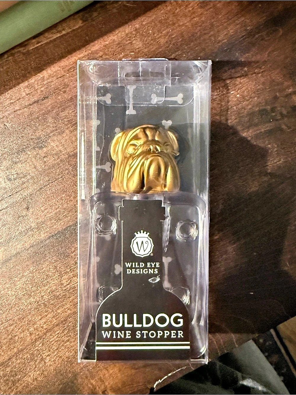 Wild Eye Designs Bulldog Wine Stopper NWT